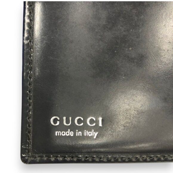 Gucci (Authentic) Vintage Y2K Soho GG Black Patent Leather Long Wallet VGUC - Picture 9 of 11